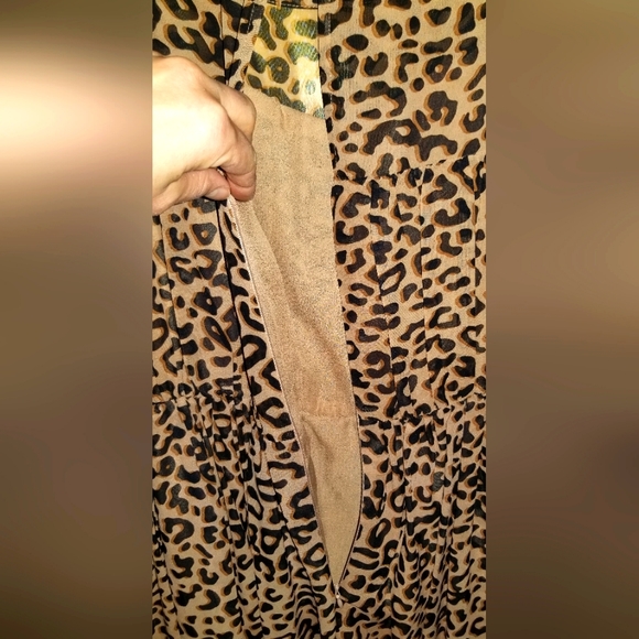 Size 14 'Cheetah' Chiffon overlay dress - Picture 4 of 8